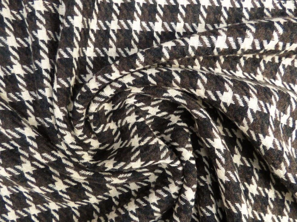 Lady Mcelroy Brown Wool Blend Coating Fabric