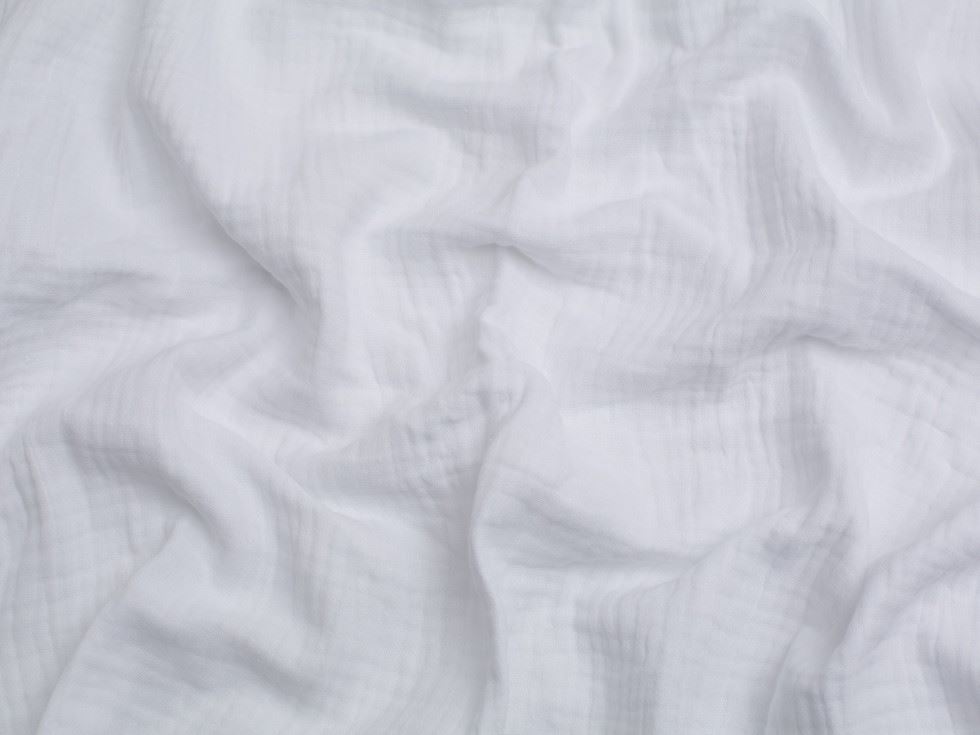 Minerva Core Range White Cotton Triple Gauze Fabric