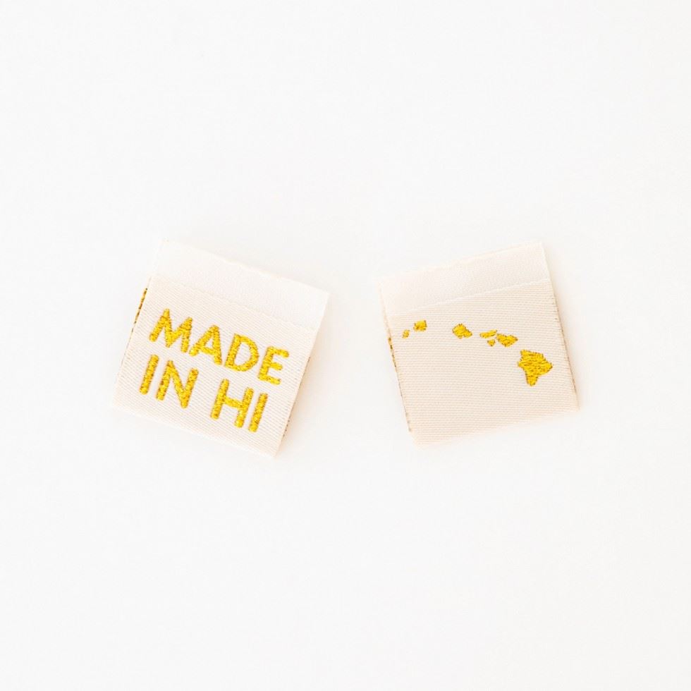 Sarah Hearts Made In My State Gold Woven Labels Hawaii
 