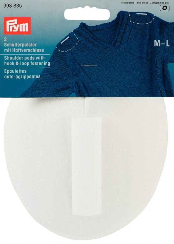 Prym White Raglan Shoulder Pads