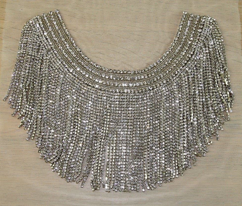 Diamante Crystal Appliques Silver