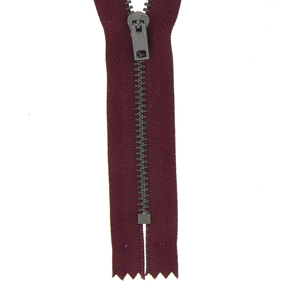 Milward Burgundy Metal Trouser Closed End Zips