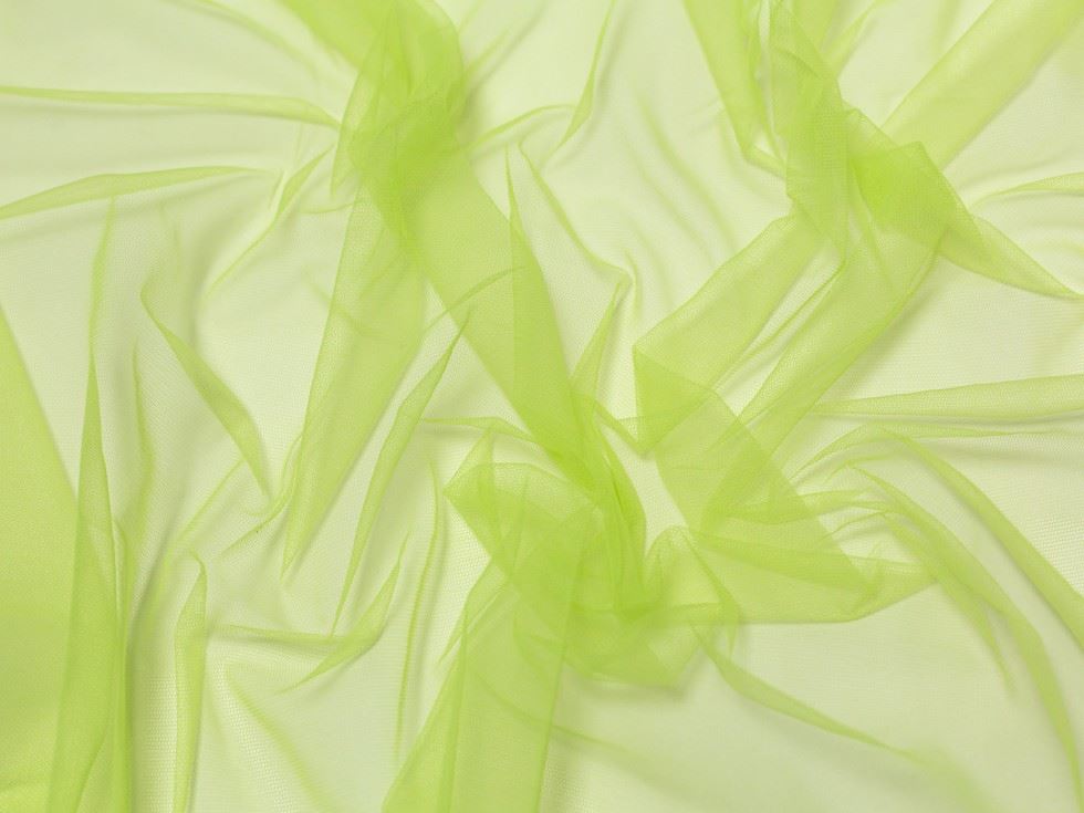 Minerva Core Range Dolce Vita Soft Italian Tulle Fabric Lime Green
 