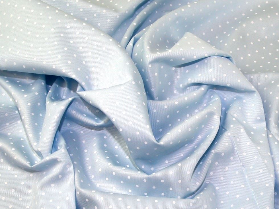 Lady Mcelroy White On Blue Cotton Pique Fabric