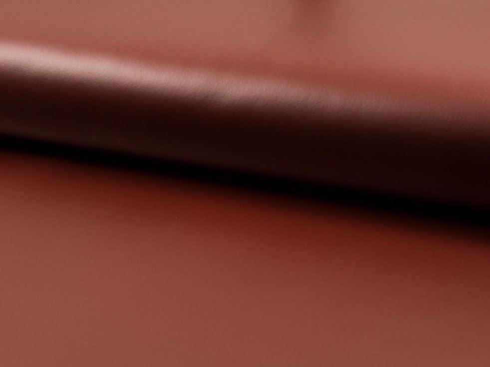 Deadstock PU Coated Scuba Stretch Knit Fabric Rust
 
