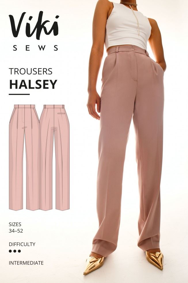 Vikisews Sewing Pattern Halsey Trousers