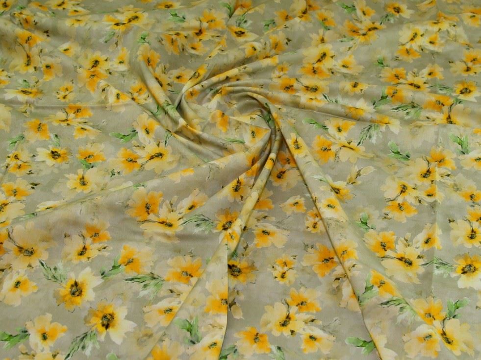 John Louden Yellow Cotton Lawn Fabric
