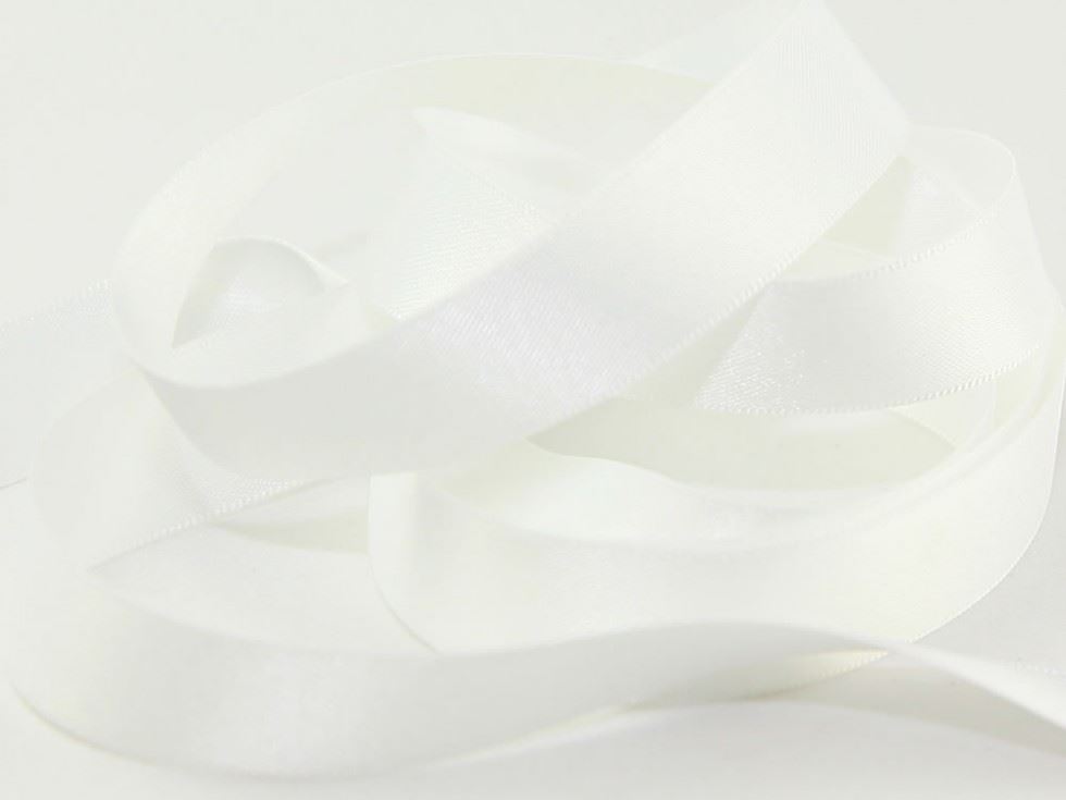 Berisfords Double Faced Satin Ribbon 1 White
 