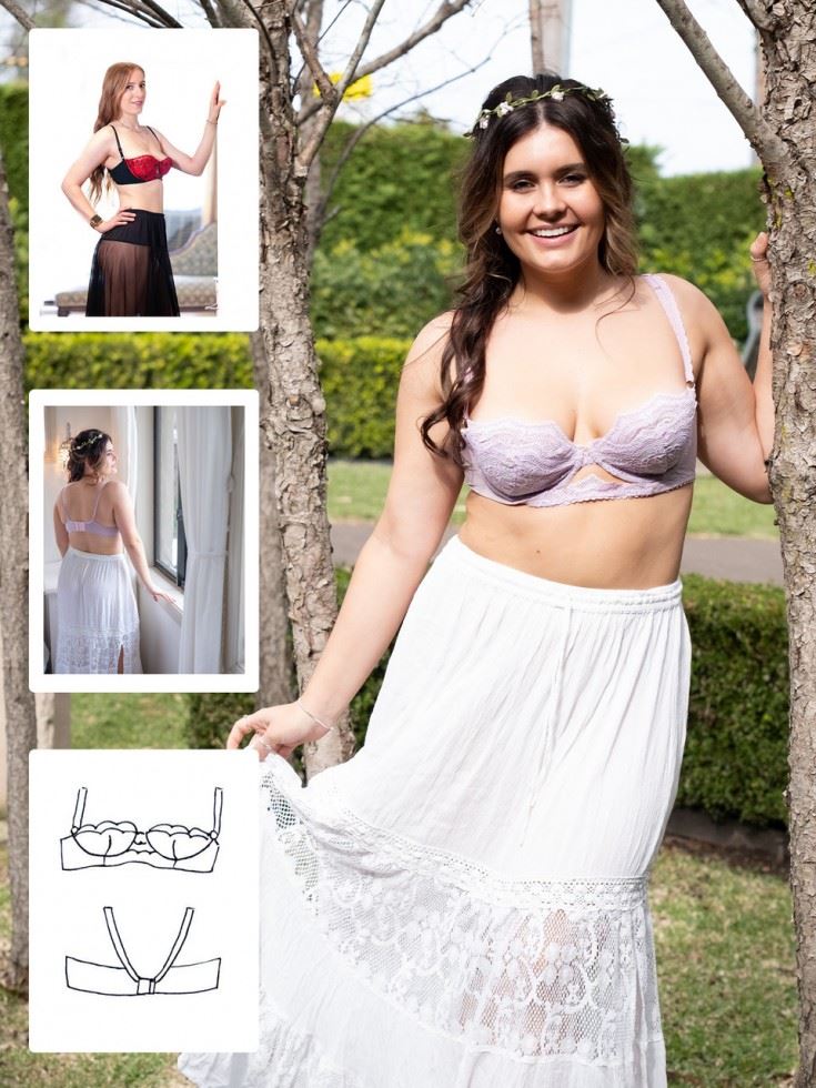 Booby Traps Paper Sewing Pattern Demi Bra
 