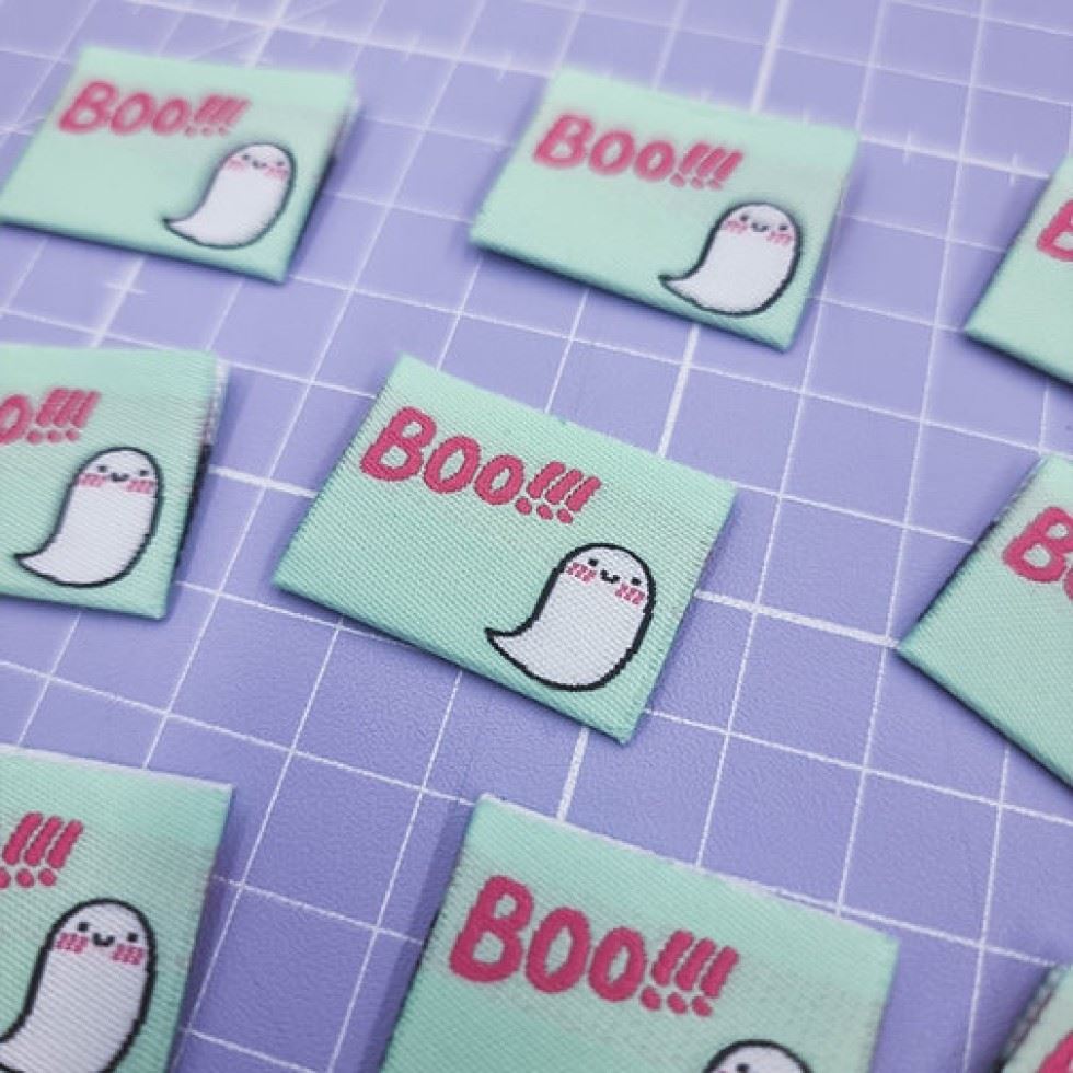 Sew Anonymous Boo Halloween Woven Labels
 