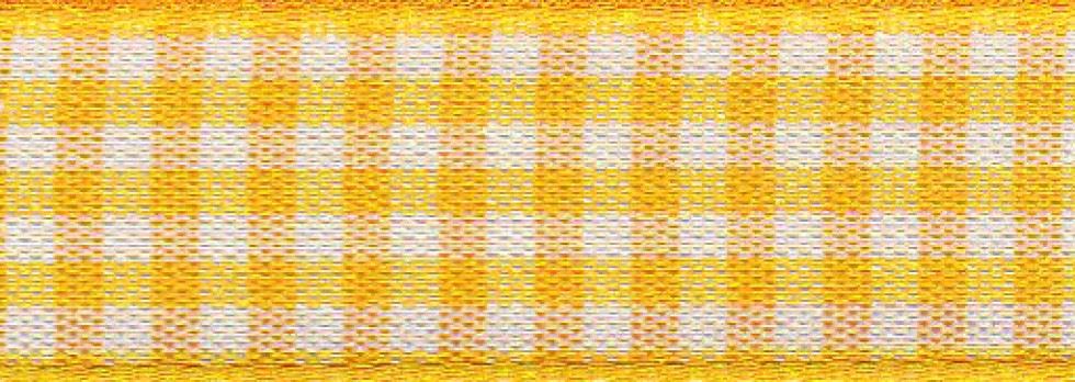 Berisfords 37 Gold Gingham Ribbon (Value Roll)