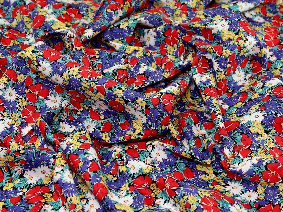 Red Deadstock Sea Island Cotton Voile Fabric