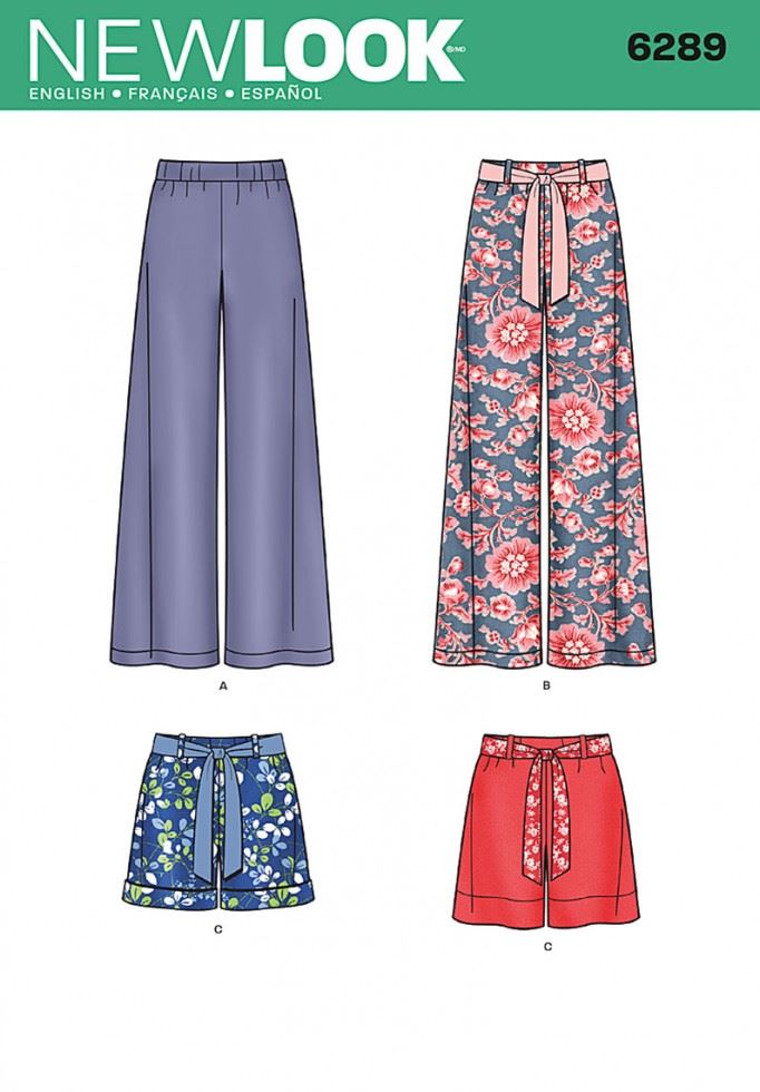 New Look Women's Shorts And Trousers Sewing Pattern 6289 - Image 2