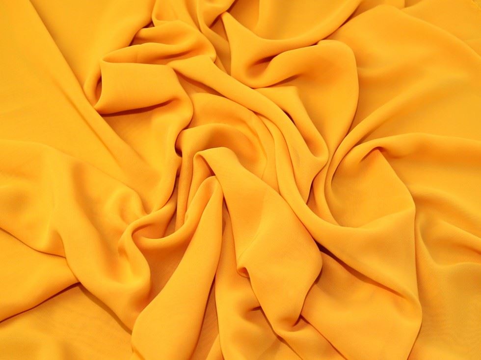 Minerva Core Range Ballerina Sheer Chiffon Fabric Saffron
 
