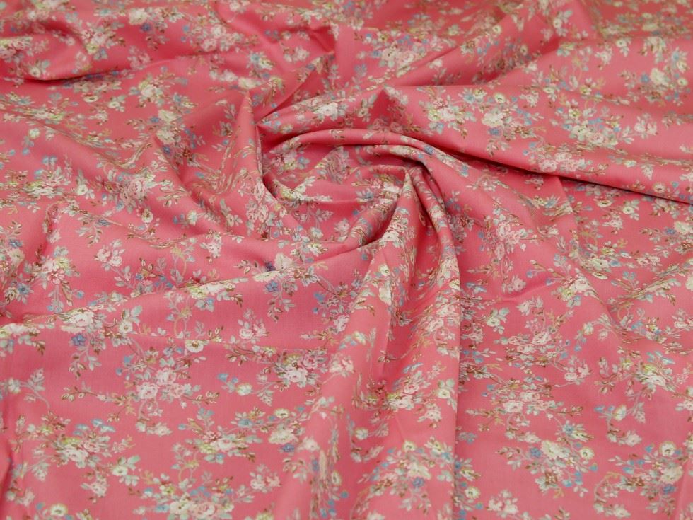 Rose and Hubble 100% Cotton Poplin Fabric Rose
 
