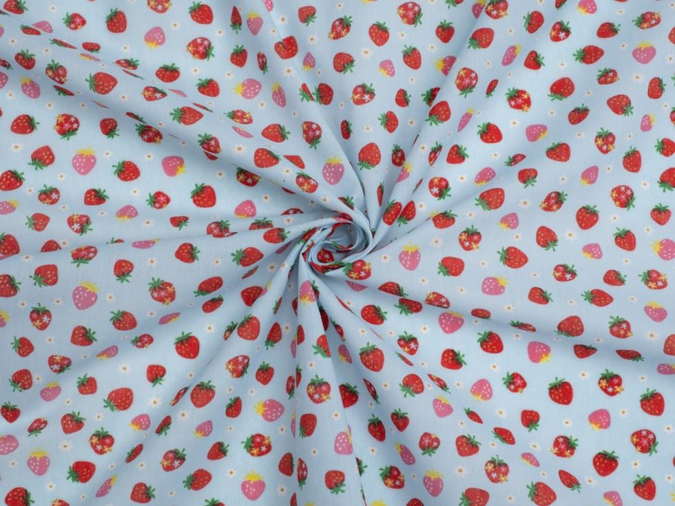 Sky Printed Polycotton Fabric