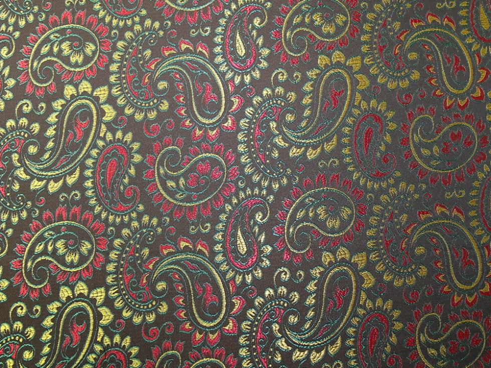 Yellow Deadstock Woven Brocade Fabric