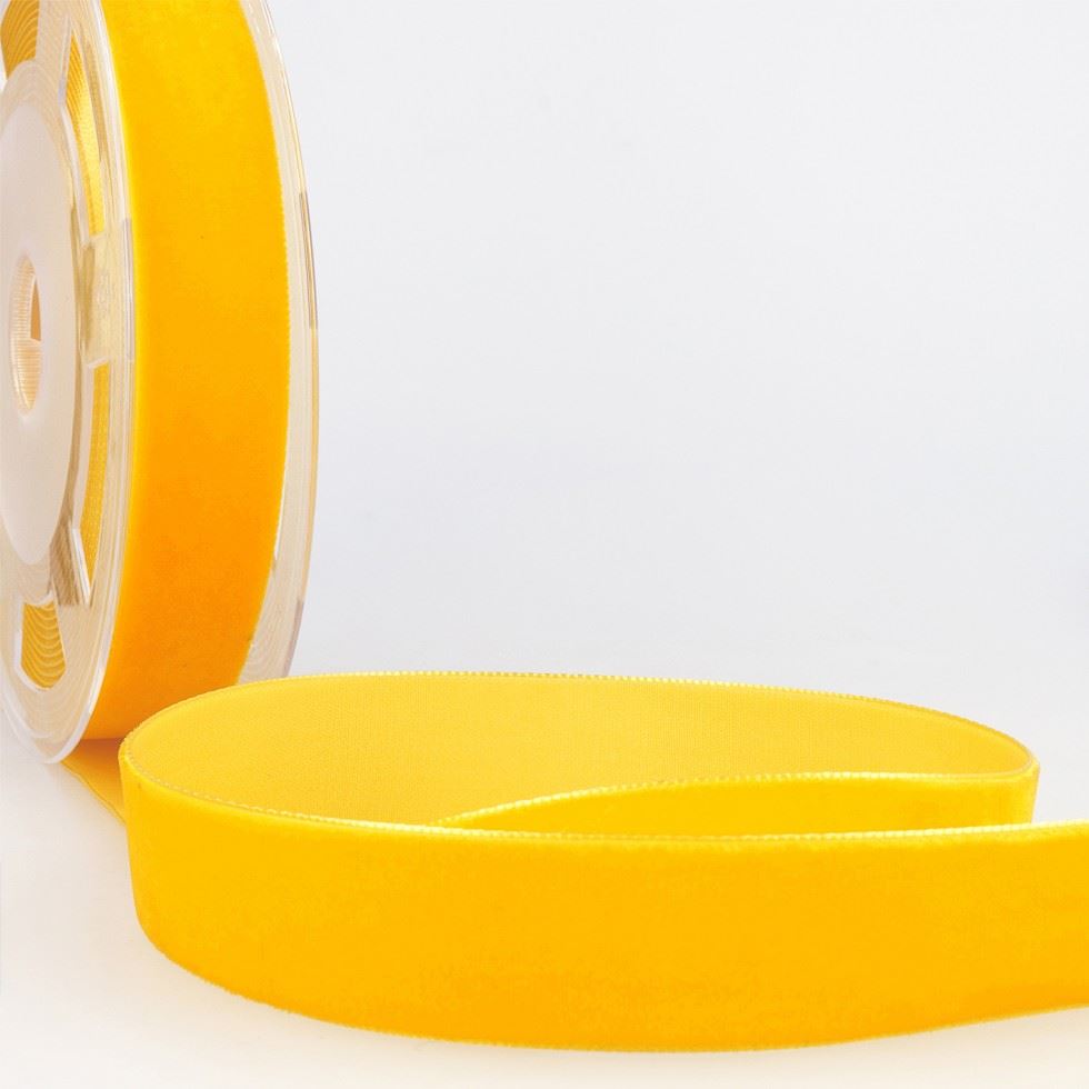 Stephanoise Velvet Ribbon Golden Yellow
 