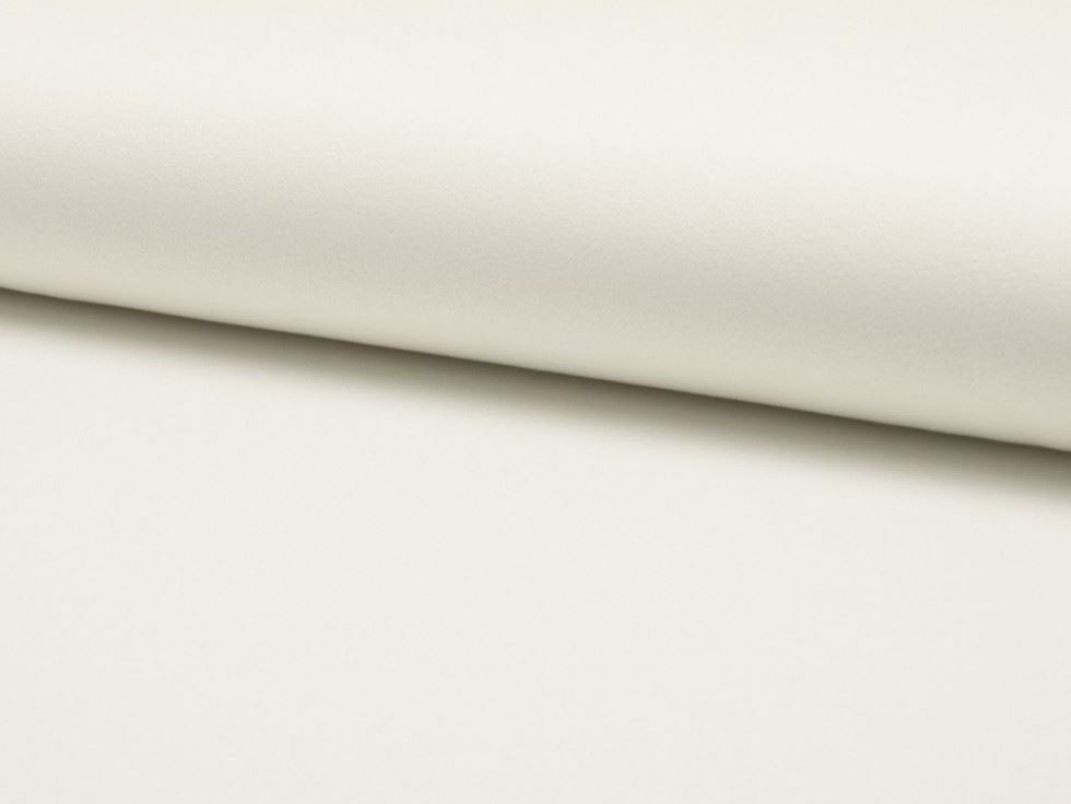 Cream Deadstock Deluxe Crepe Textured Stretch Knit Fabric