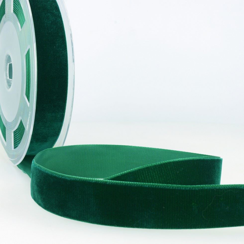 Stephanoise Velvet Ribbon Bottle Green
 