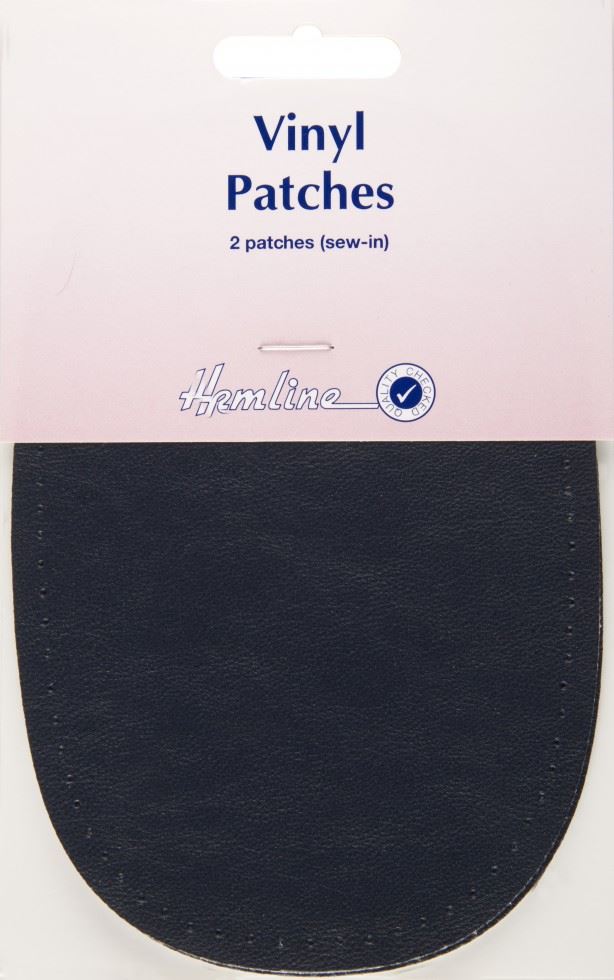 Hemline Navy Blue Vinyl Patches