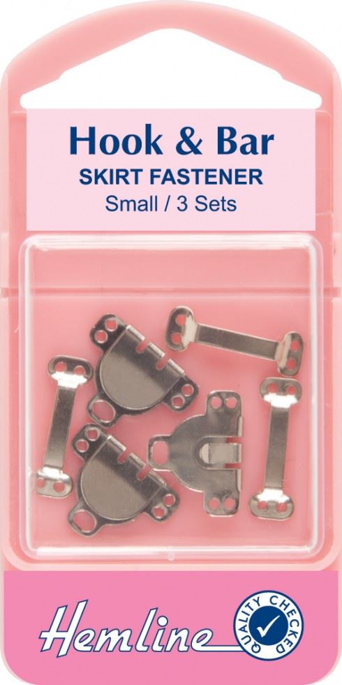 Hemline Silver Hook & Bar Fasteners