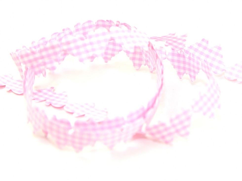 Pink Gingham Butterfly Trim