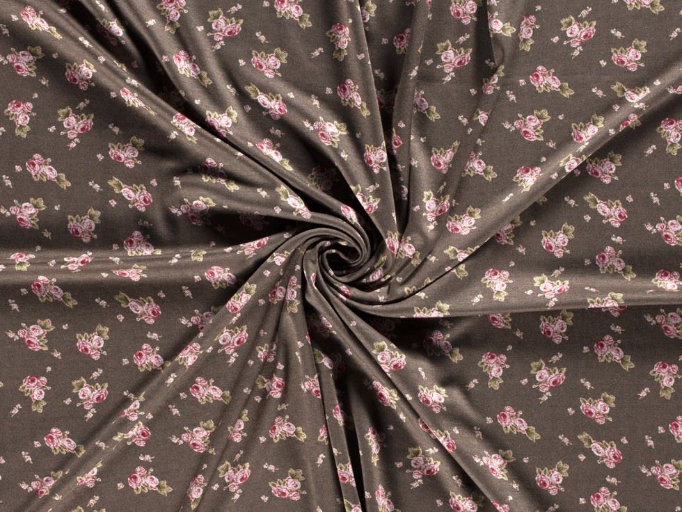 Ponte Roma Double Stretch Knit Fabric Brown
 