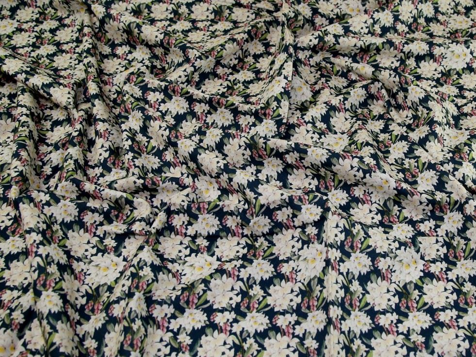 John Louden Navy 100% Cotton Fabric