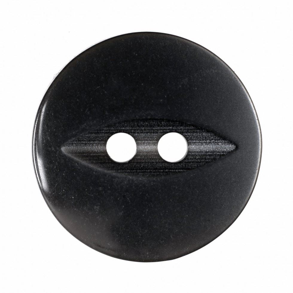 Hemline Grey Round Fish Eye Buttons
