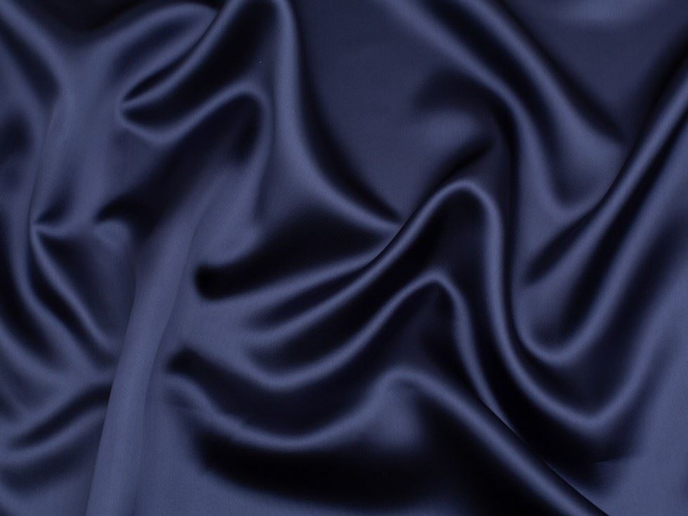 Luxury Viscose Satin Fabric Light Navy
 