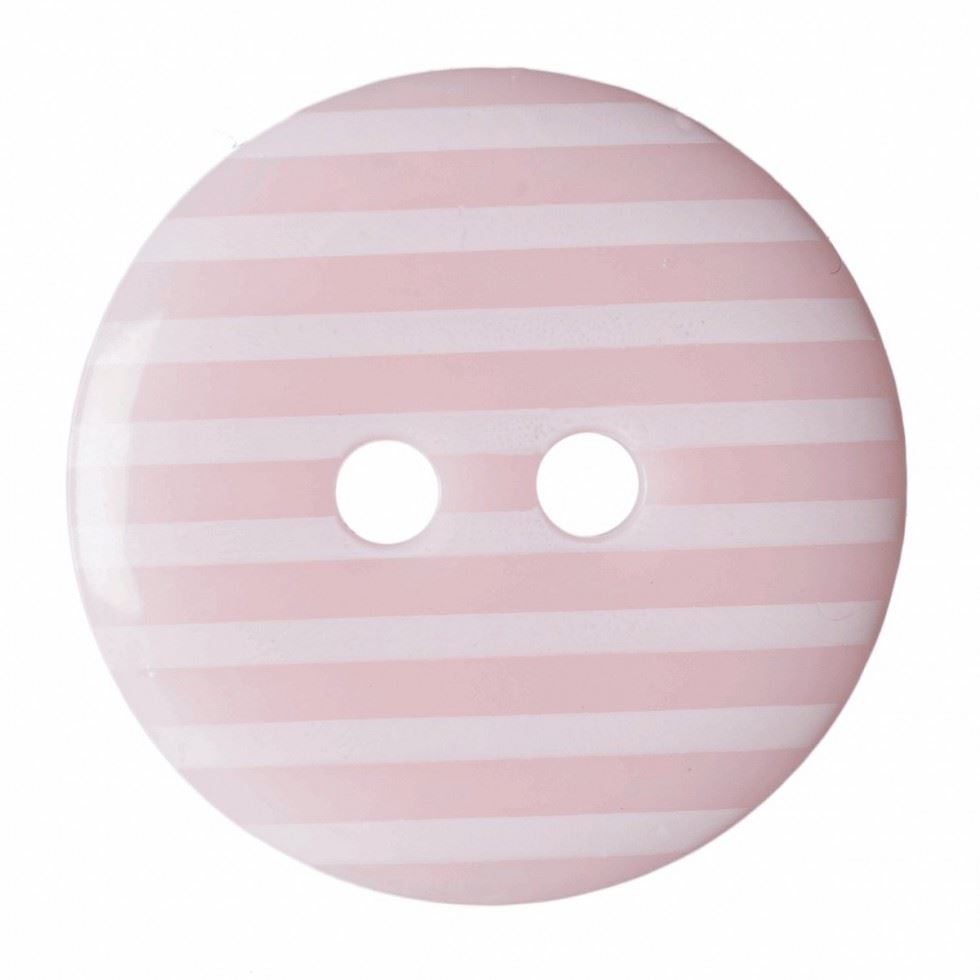 Hemline Pink Round Stripe Buttons