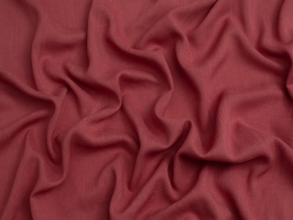 Minerva Core Range Stretch Woven Slub Linen Look Viscose Fabric Rosewood
 
