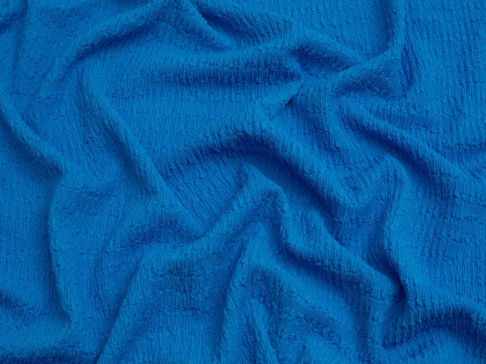 Minerva Core Range Kingfisher Popcorn Textured Stretch Knit Fabric