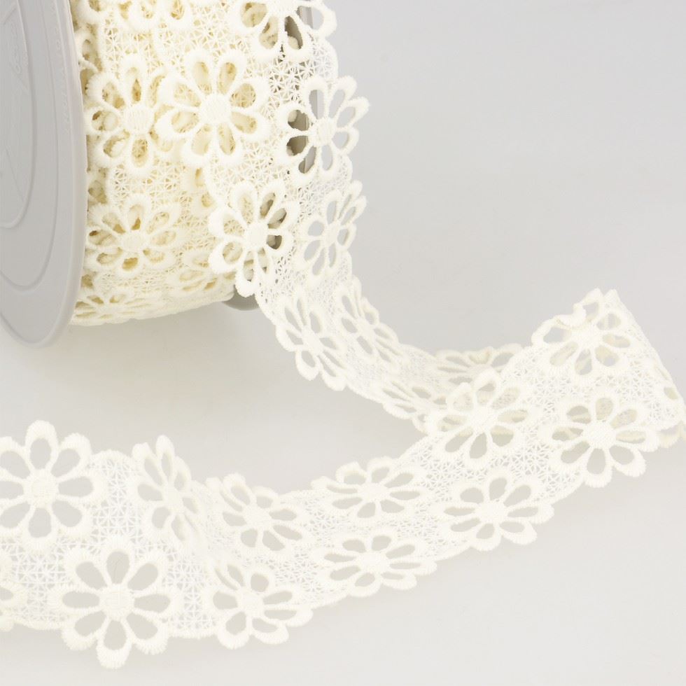 Stephanoise Guipure Lace Trim Ivory