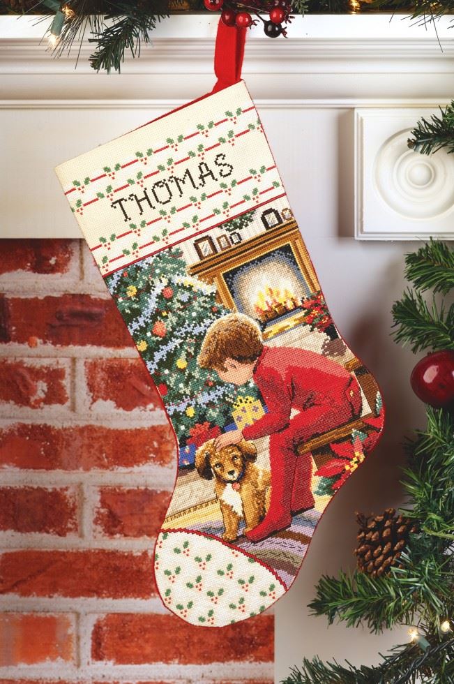 Janlynn Waiting for Santa Stocking Counted Cross Stitch Kit
 