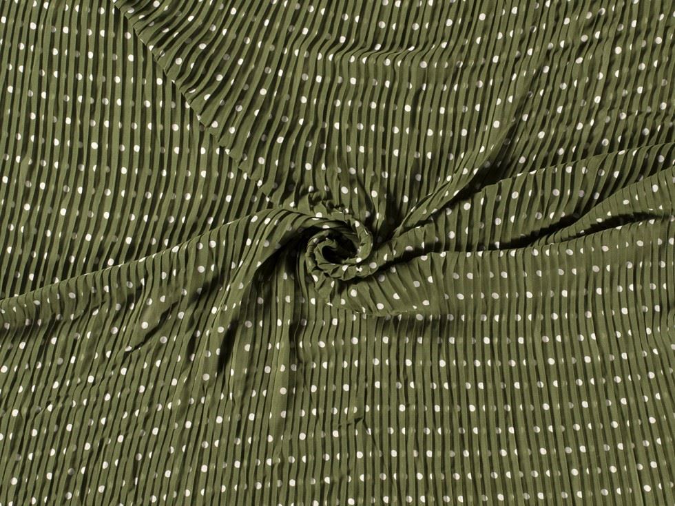 Pleated Chiffon Plisse Fabric Green