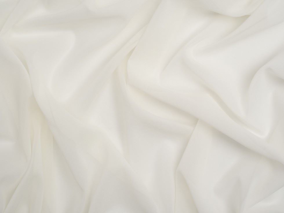 Minerva Core Range Silk Stretch Woven Single Georgette Fabric Ivory
 