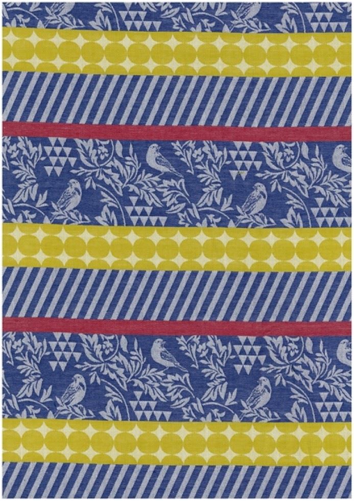 Kokka Cotton Woven Jacquard Fabric Blue
 