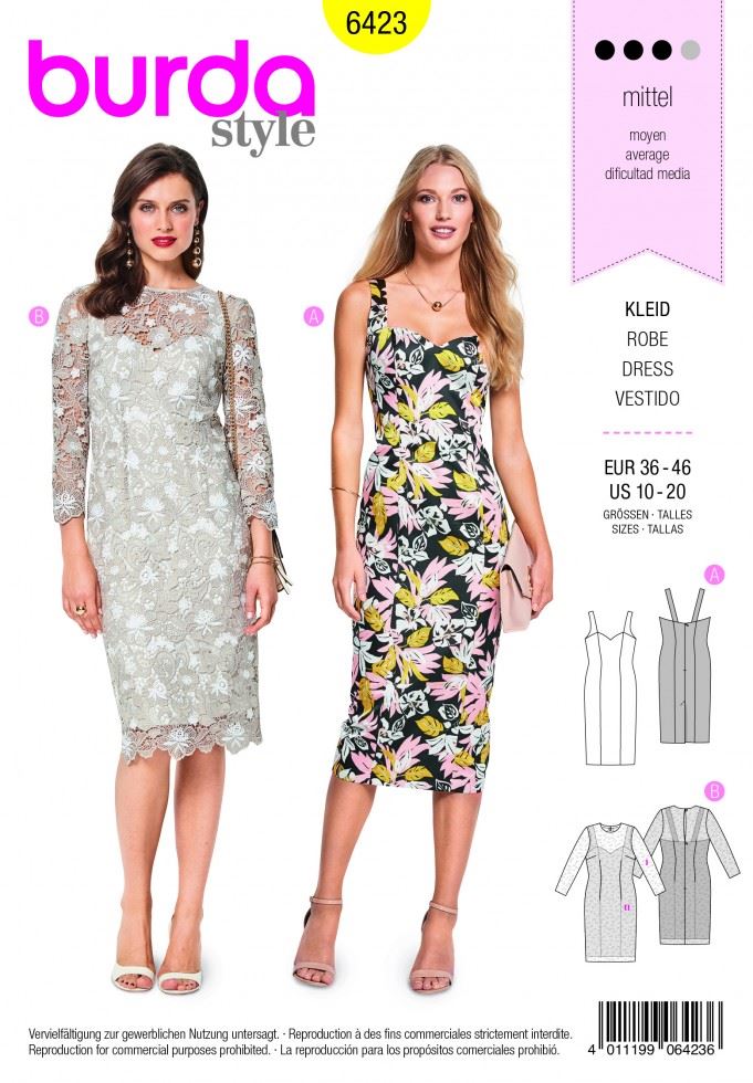 Burda Paper Sewing Pattern 6423
 