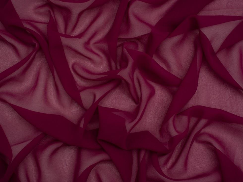 Minerva Core Range Berry Plum Light Sheer Chiffon Fabric