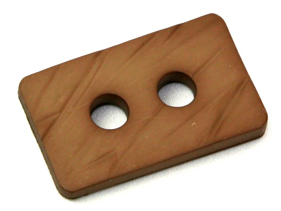 Dill Brown Textured Rectangle Buttons (Value Pack)