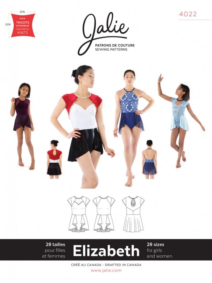 Jalie Sewing Pattern 4022 Elizabeth Waterfall Skirt Dress