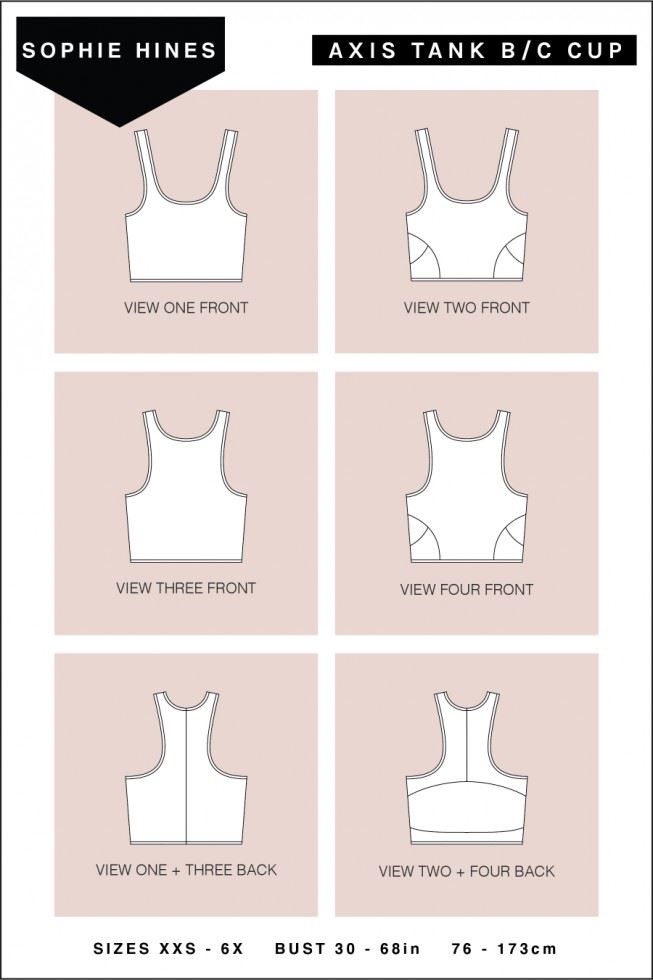 Sophie Hines Paper Sewing Pattern Axis Tank
 