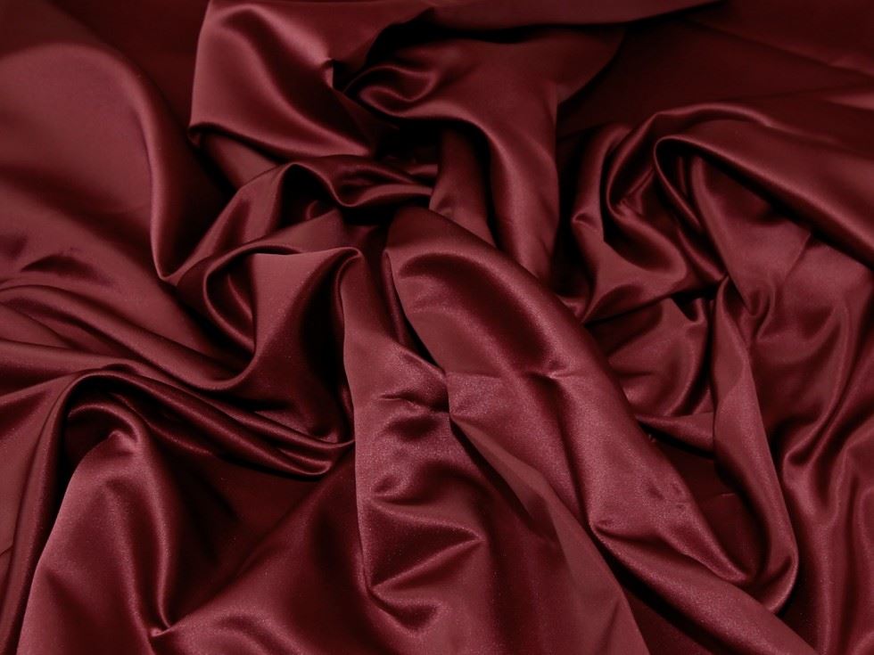 Minerva Core Range Claret Mystique Duchess Satin Fabric