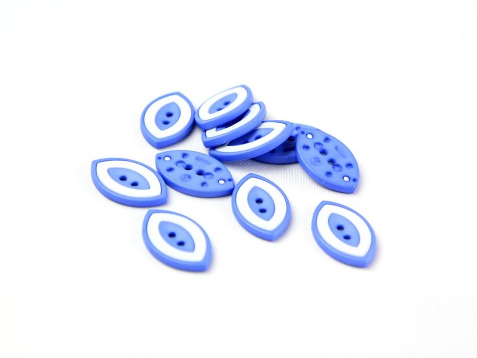 Dill Blue Two Tone Eye Buttons (Value Pack)