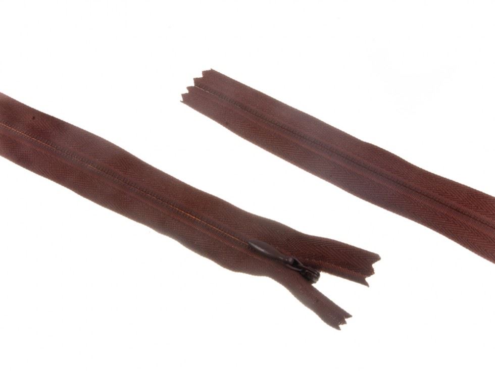 Concealed Invisible Closed End Zips Tan Brown
 