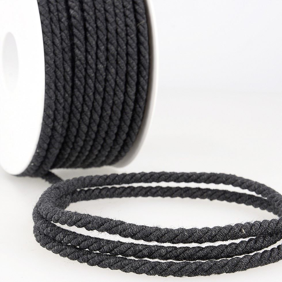 Stephanoise Round Cotton Cord Dark Grey
 