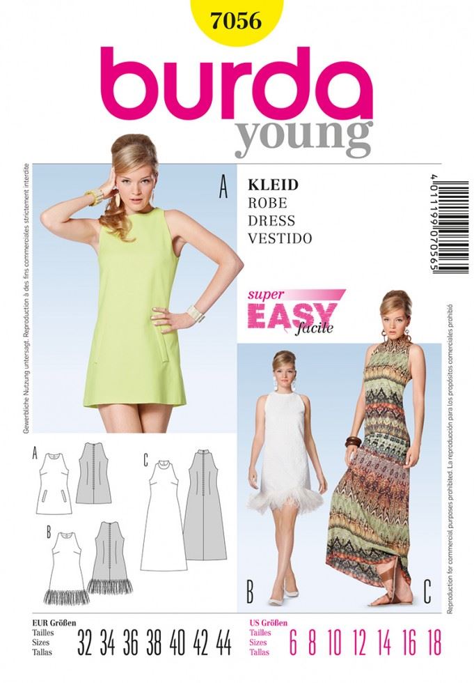 Burda Paper Sewing Pattern 7056
 