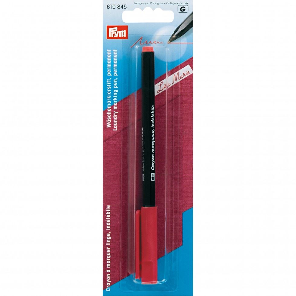 Prym Red Permanent Laundry Marking Pen